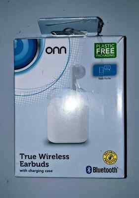 Onn True wireless Bluetooth earbuds hands free mic White (Buy