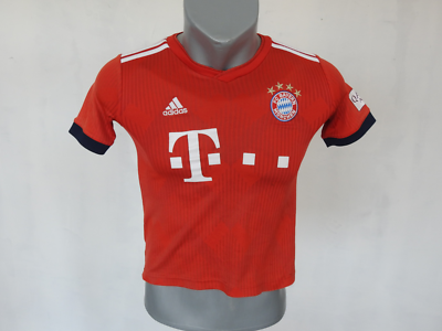 Bayern Munich 2018 Home Jersey Adidas Red T-Shirt Size Boys S