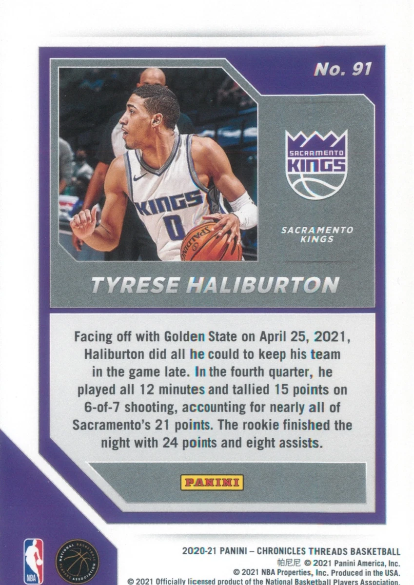 Tyrese Haliburton 2020-21 Panini NBA Hoops Rise n Shine jersey/relic r – Piece Of The Game