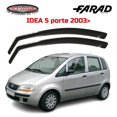 Deflettori Aria Auto Deflettori D'Aria Anteriori Per Fiat Punto 5 Porte ( 1999-2011) - Antiturbo Grigio Con Montaggio Ad Incastro Farad Deflettori - 10