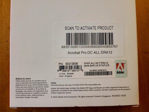 Adobe Acrobat Pro DC 2020 Upgrade 1 Year Subscription PDF for Windows + Mac OS - Picture 10 of 12
