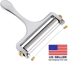 Thickness Adjustable Wire Cheese Slicer Cutter Stainless Steel-SEE VIDEO