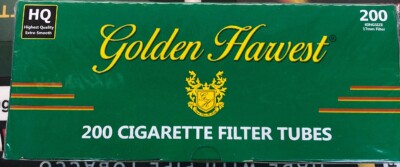 golden harvest menthol tobacco Cigarette Tubes - Green (King) 200ct Menthol Golden Harvest King Size