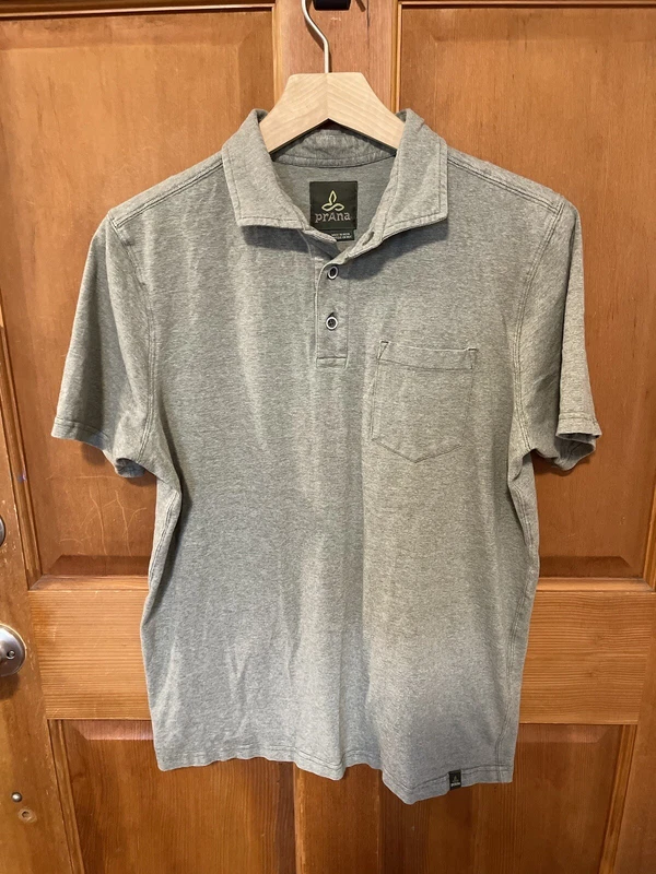 prana polo short sleeve casual outdoor preppy shirt