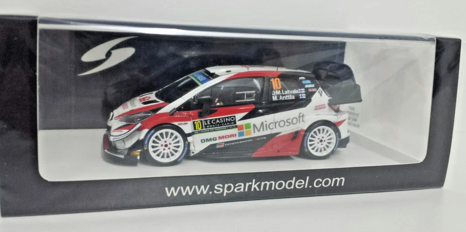 MODELLINO AUTO 1:43 SPARK MODEL TOYOTA YARIS WRC LATVALA RALLY MONTE CARLO 2019 - Immagine 3 di 4