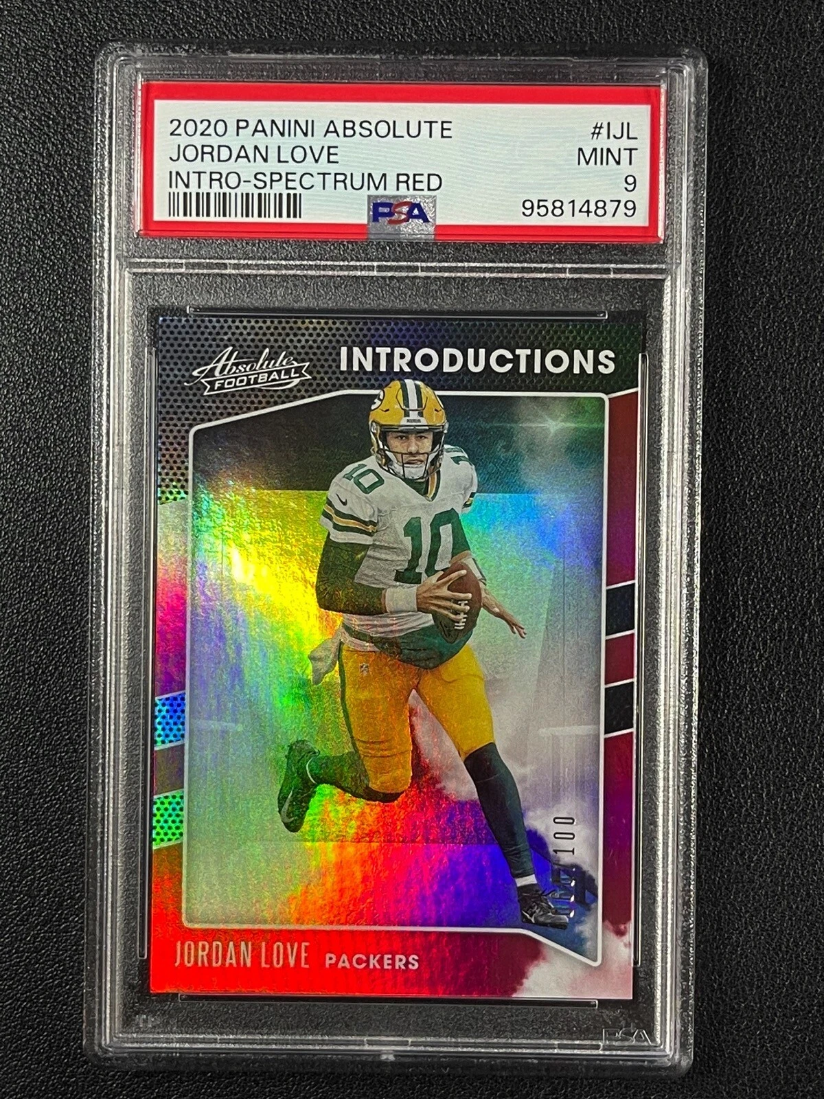 Jordan Love Panini Absolute Introductions #IJL Spectrum Red