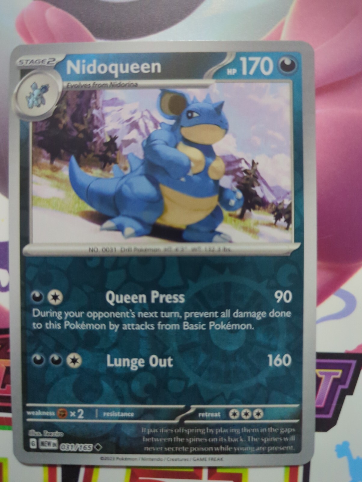 Nidoqueen Reverse Holo Uncommon 031/165 Pokémon TCG Scarlet & Violet 151 NM/M