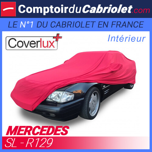 Bâche Mercedes SL R129 Coverlux+ pour protéger votre cabriolet dans un garage privé