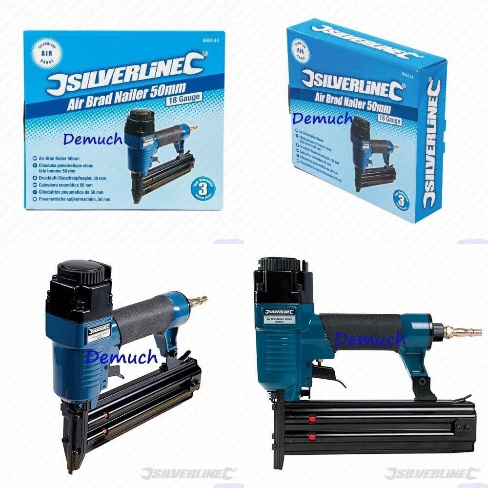 New Silverline AIR BRAD NAILER Nail Gun Fires 18 Gauge Brad Nails