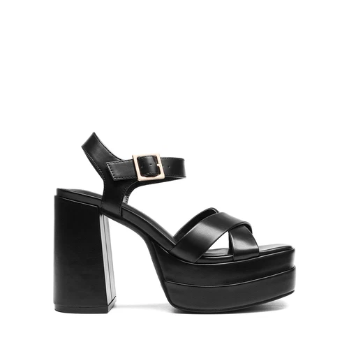 Women Heel Sandals Y2K Platform Chunky Block Ankle Strap Open Toe Party Sandals - Picture 7 of 30