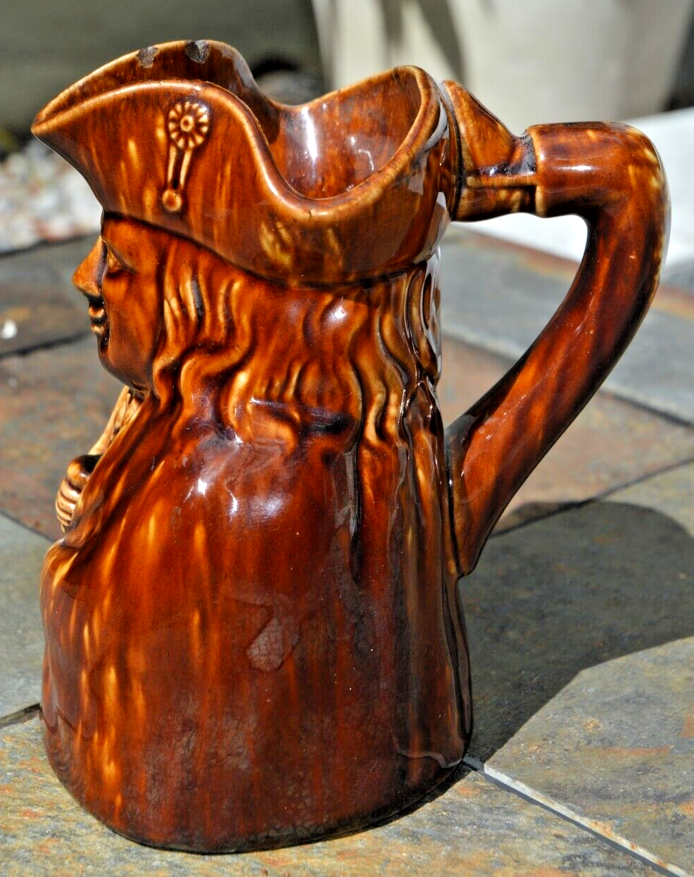 VERY RARE 1849 BENNINGTON TOBY PITCHER ROCKINGHAM GLAZE YELLOW WARE | eBay