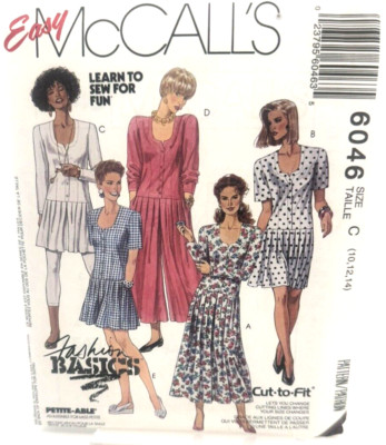 McCall's Easy Pattern #6046 - Dress, Jumpsuit & Tunic - (Sizes 10, 12 & 14)