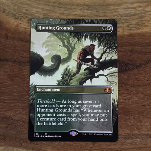 Hunting Grounds - BORDERLESS - MTG Dominaria Remastered - NM Mythic Enchantment - Picture 1 of 2