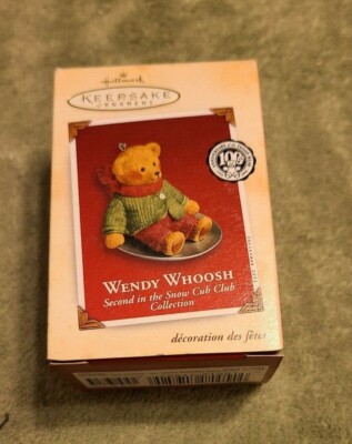 Hallmark Wendy Whoosh Ornament, 2nd in Snow Cub Club Collection, 2002, NIB