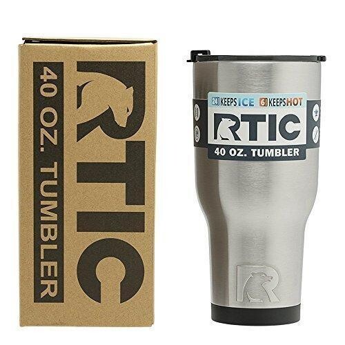 RTIC Double Wall Vacuum Insulated Tumbler, 40 oz, Stainless Steel NEW!