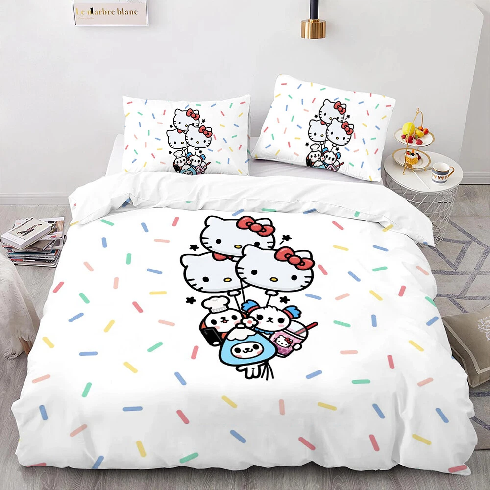 Cartoon Family  Kitty Cat Kuromi Bedding Set