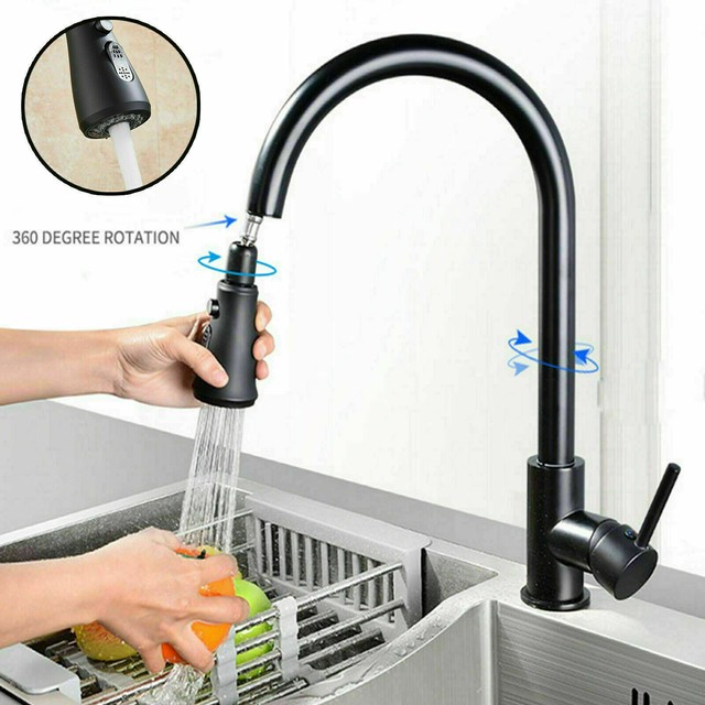 schwarz Wasserhahn Waschbecken Armatur Waschtischarmatur Einhandmischer