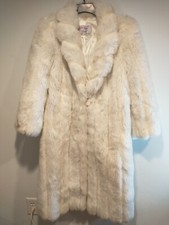 Vtg Intrigue Womens Size 10 A Luxury Fabric By Glenoit Beige Faux Fur Mink Coat