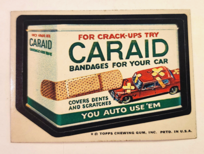 #ad #ad TOPPS WACKY PACKAGES CARAID Bandages Tan Back 10th 1974 *Topps Chewing Gum $9.99