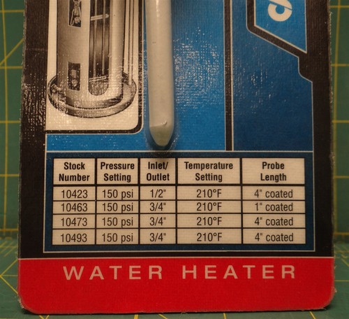Válvula automática de alivio de temperatura y presión Camco 10473 3/4" T&P con sonda de 4" - Imagen 3 de 4