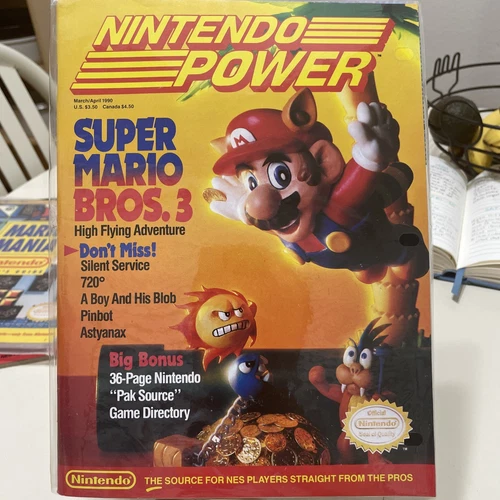 NINTENDO POWER MAGAZINE 1990 SUPER MARIO 3 W/ POSTER COMPLETE VINTAGE