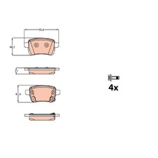 Satz Bremsbeläge Bremsklötze hinten für Opel Adam M13 Corsa E X15 | 23815167