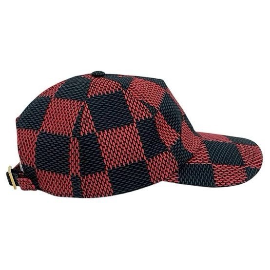 New Authentic Louis Vuitton Casquette Damier Pop. Red Cap Hat M7360 Large