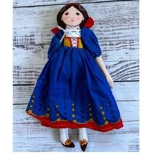 Vintage Handmade Snow White Inspired Cloth Rag Doll Collectible Decor