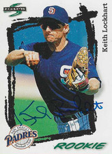 Keith Lockhart  San Diego Padres   Personally Autographed Rookie Card