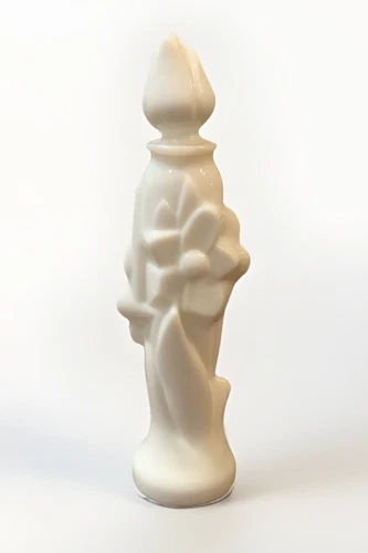 Avon Milk Glass Floral Bud Vase White 9” Tall Rare Vintage Decorative Flowers
