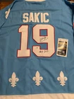 NHL HOF Joe Sakic  SIGNED  Quebec Nordiques  Jersey WITH   + HOF 12  JSA COA