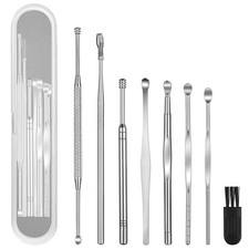 8 Pcs Ear Pick Earwax Removal Kit, Geengle Cleansing Tool 9 Piece Set