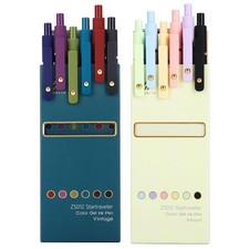 Colorful Pens, 0.5mm Fine Point Retractable,Colored Pens for Journaling and S...