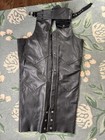 Authentic Harley Davidson Men's Motorcycle Riding Chaps Black Leather Size Small