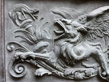 Decorative Plaster Cast Wall Art Mythological Creatures Verdigris Art Home Decor