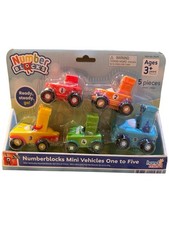 NUOVO Hand2mind Blocchi Numerici Mini Veicoli Set 1-5 Auto Pack Ruote Ruote Età 3+