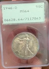 1946-D Walking Liberty Half Dollar MS64 PCGS Rattler Holder