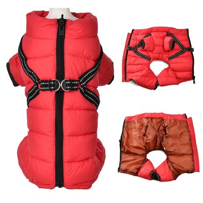 Verstellbare Winterjacke Hund Katze Wasserdicht Winddicht Overall Haustier