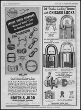 1942 North & Judd New Britain Connecticut San Francisco Anchor Hardware Print Ad