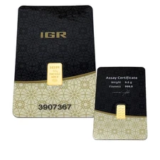 4 Bars in set! 1/2 Gram Gold Bars! IGR 999.9 Bullion Bars! Last One!
