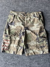 Youth Polo Ralph Lauren Green Army Camo Cargo Shorts Size 20 32 Waist USA