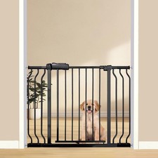 Expandable Baby  Dog Gate, 38.5-43.3" Tension Mounted Indoor Safety Black