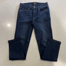 Paige Jeans Women's Size 27 Blue Hoxton Ankle Mid Rise Dark Wash