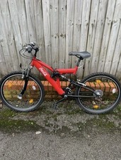 Coca-Cola 24in Mountain Bike Small Full Suspension Kickstand V-Brakes