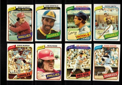 1980 Topps Super Star & HOF Lot, NM/MT or Better *KJSCARDS*