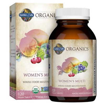 Garden of Life Organics Women's Multivitamin 120 Tablets 07/27