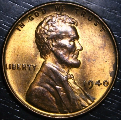 1940 Lincoln Wheat Penny AU 1c US Coin Philadelphia Mint