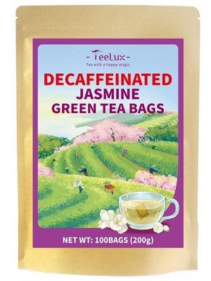 Decaf Jasmine Green Tea Bags, Decaffeinated Jasmine Scented Green Tea, Pleasa...