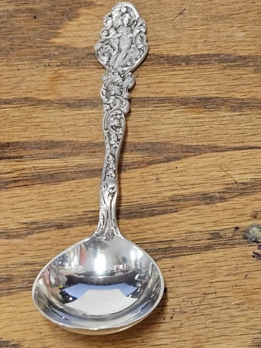 Sterling Silver Cream Soup Spoon 6 1/4" In The Pattern Versailles By Gorham 1888
