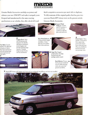 1994 Mazda MPV Van 16-page Original Canada Car Sales Brochure